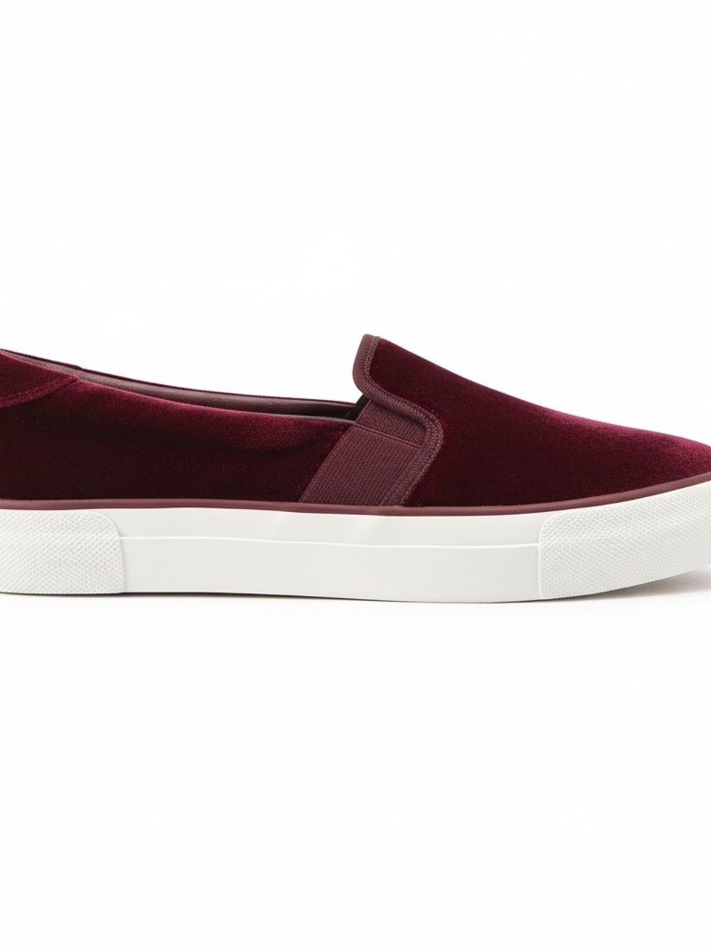 Mix No. 6 GILLEY Plush Velvet Slip-On Sneakers in Bordeaux - Picture 4 of 8